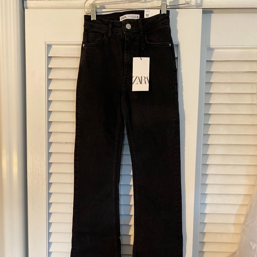 Zara Flare Fit Black Jeans